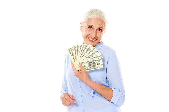 smiling elderly lady