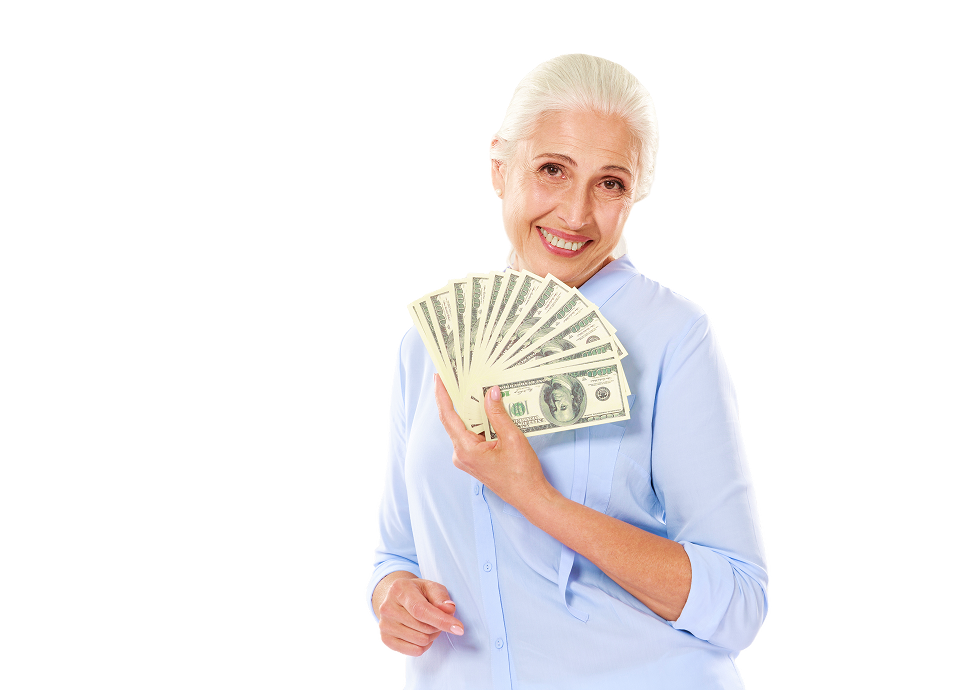 smiling elderly lady
